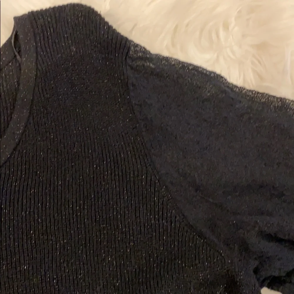 Plus Size Black Jennifer Lopez Lurex Sweater